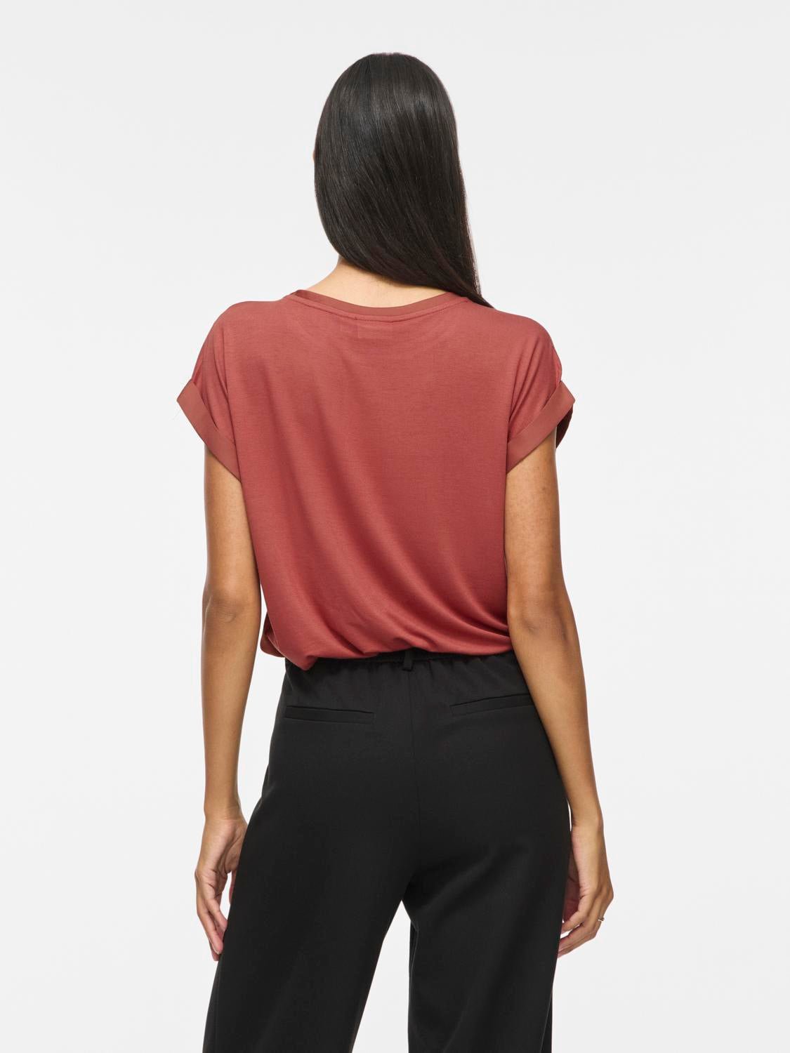 VIELLETTE Top - Marsala - VERO MODA & VILA Bergvik